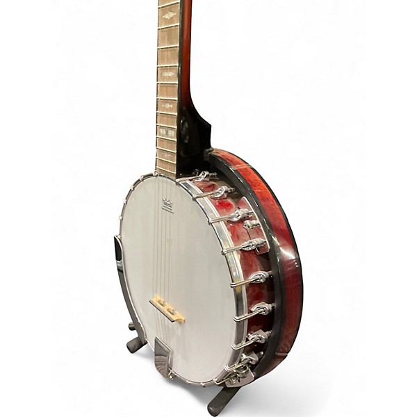 Used Mitchell MBJ200 5 String Candy Apple Red Banjo