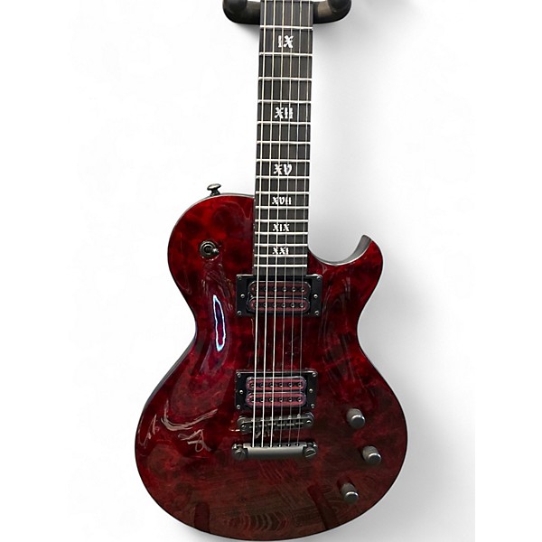 Used Schecter Guitar Research SOLO II APOCALYPSE RED REIGN Solid Body Electric Guitar