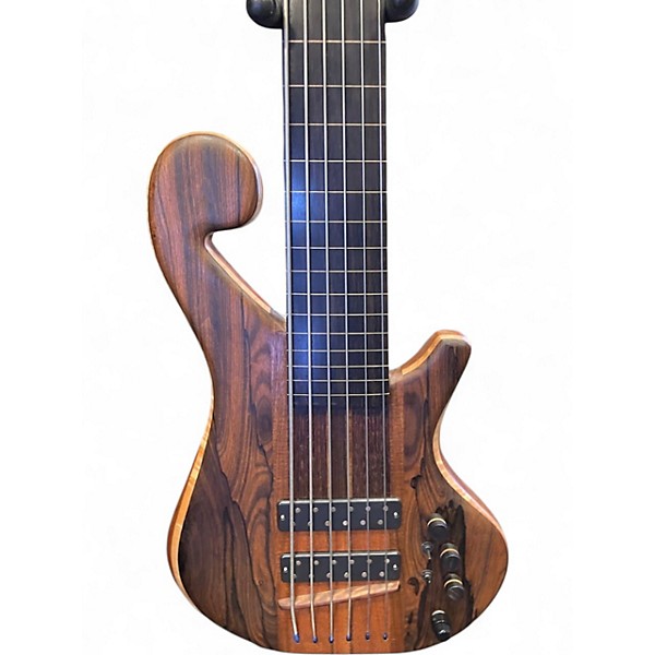 Used Beardly Customs 6 LINED FRETLESS Natural Electric Bass Guitar