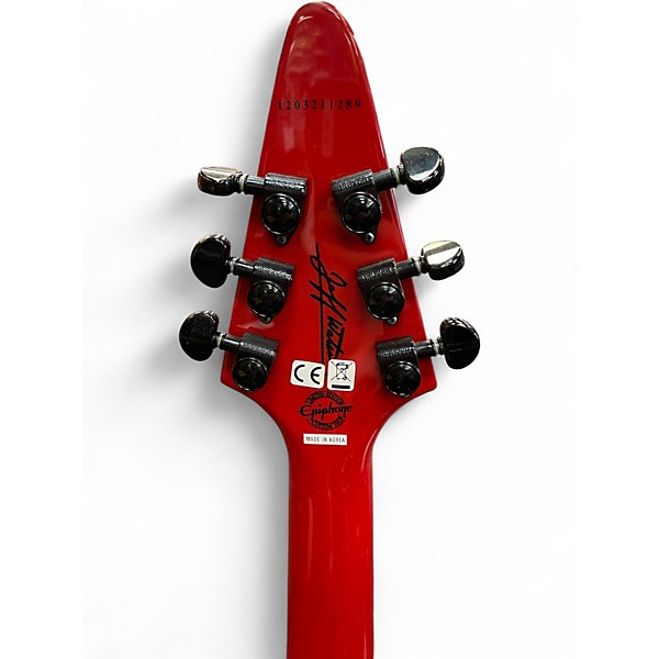 Used Epiphone Jeff Waters Annihilation Flying V Red Solid Body Electric Guitar