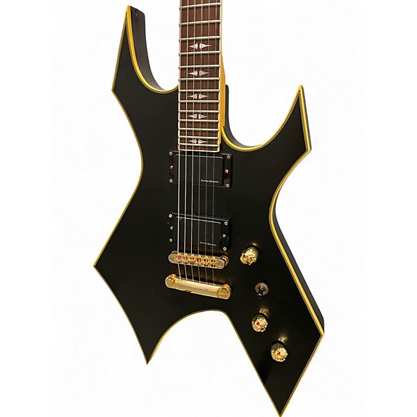 Used B.C. Rich Pro X Warlock Black and Gold Solid Body Electric Guitar