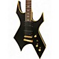 Used B.C. Rich Pro X Warlock Black and Gold Solid Body Electric Guitar