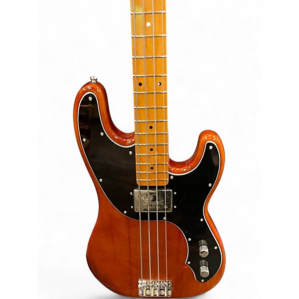 Used Squier Telecaster Bass Natural Electric Bass Guitar