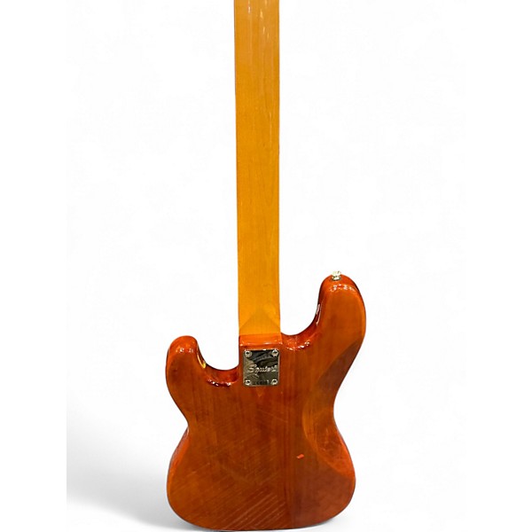 Used Squier Telecaster Bass Natural Electric Bass Guitar