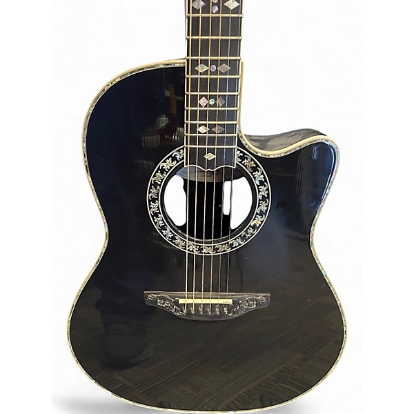 Used Ovation 1769-ADII Al Di Meola Signature Black Acoustic Electric Guitar