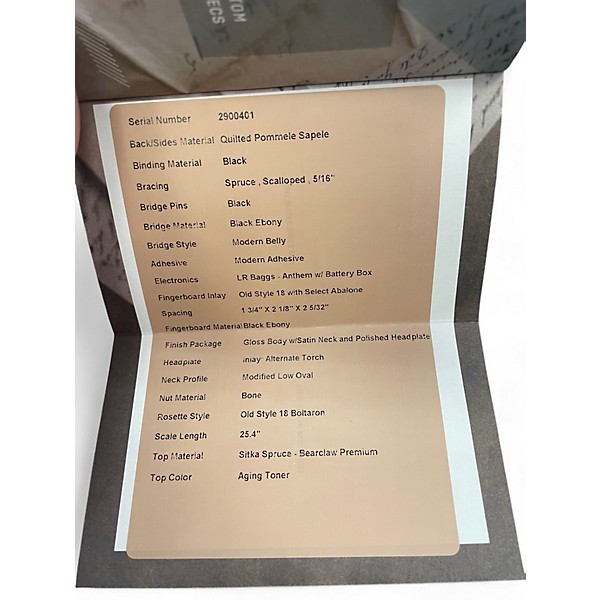 Used Martin Custom Shop Grand Performance Aging Toner Acoustic Electric Guitar