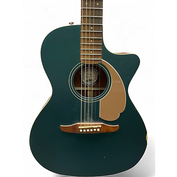 Used Fender Newporter Player Ocean Turquoise Acoustic Electric Guitar