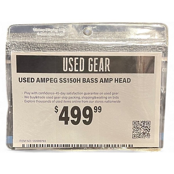 Used Ampeg SS150H Bass Amp Head