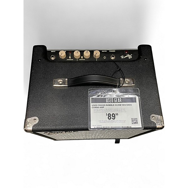 Used Fender Rumble 25 25W 1x10 Bass Combo Amp