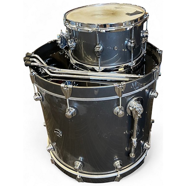 Used DW 6 Piece Performance Series Gunmetal Gray Drum Kit