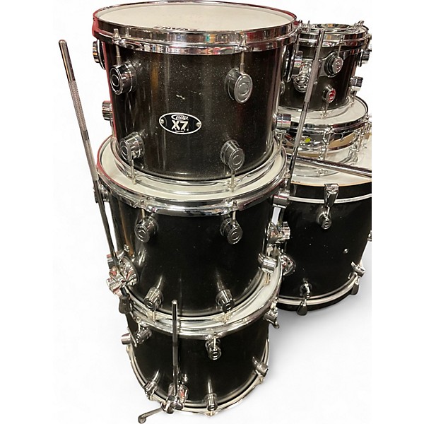 Used PDP by DW 7 Piece X7 black sparkle Drum Kit