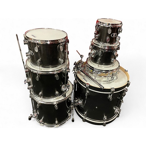 Used PDP by DW 7 Piece X7 black sparkle Drum Kit