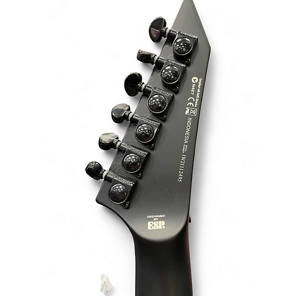 Used ESP LTD Arrow Black Metal Black Solid Body Electric Guitar