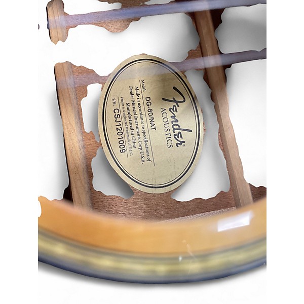 Used Fender DG60 Natural Acoustic Guitar