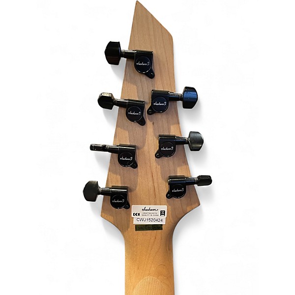 Used Jackson JS22-7 Dinky 7 String Black Solid Body Electric Guitar