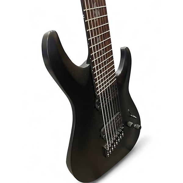Used Schecter Guitar Research Damien 8 Multi-Scale Black Solid Body Electric Guitar