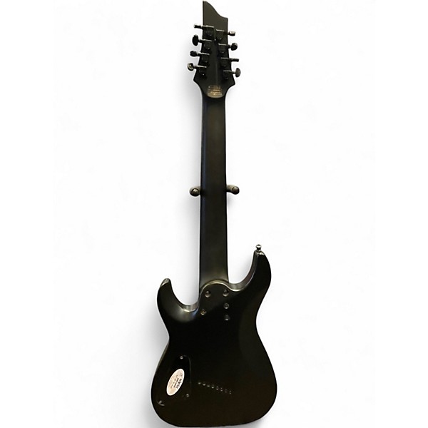Used Schecter Guitar Research Damien 8 Multi-Scale Black Solid Body Electric Guitar