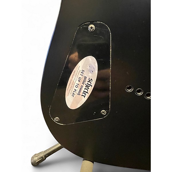 Used Schecter Guitar Research Damien 8 Multi-Scale Black Solid Body Electric Guitar