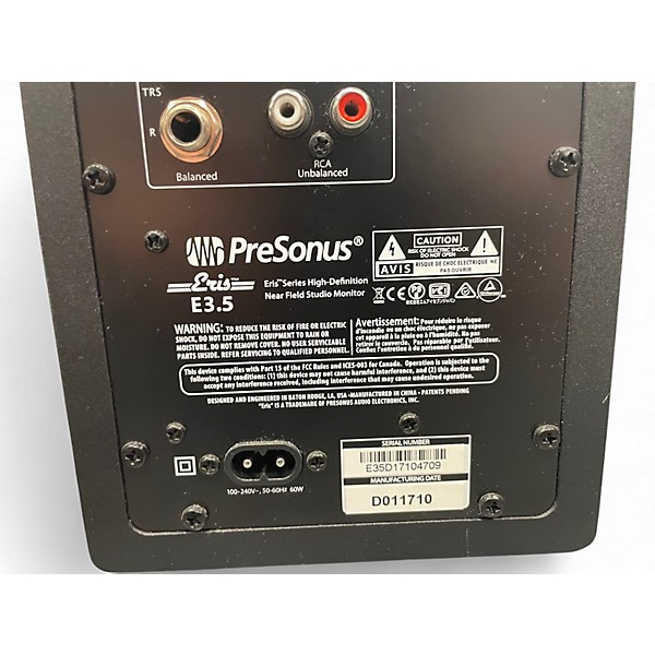 Used PreSonus Eris E3.5 Powered Monitor