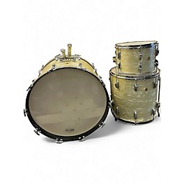Vintage 1968 Ludwig 3 Piece Downbeat Marine Pearl Drum Kit