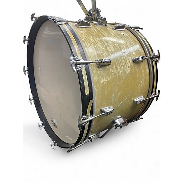 Vintage 1968 Ludwig 3 Piece Downbeat Marine Pearl Drum Kit