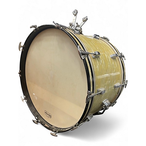 Vintage 1968 Ludwig 3 Piece Downbeat Marine Pearl Drum Kit