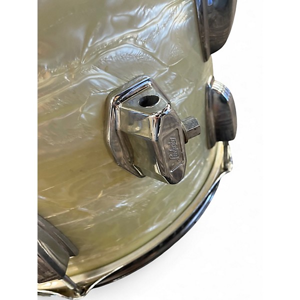 Vintage 1968 Ludwig 3 Piece Downbeat Marine Pearl Drum Kit