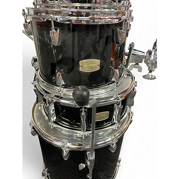Used Yamaha 5 Piece Stage Custom Black Drum Kit