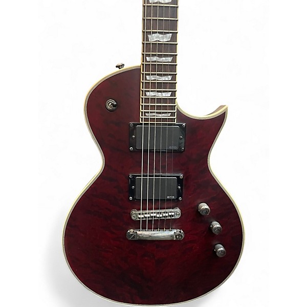 Used Ltd LTD EC401FM Crimson Red Trans Solid Body Electric Guitar