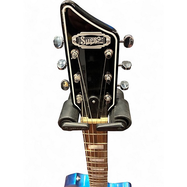 Used 2017 Supro 2030BM Hampton Ocean Blue Metallic Solid Body Electric Guitar