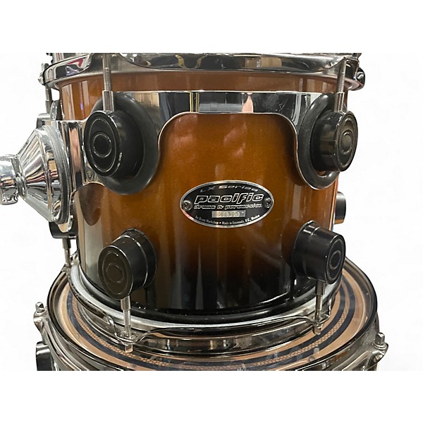 Used PDP by DW 6 Piece PACIFIC LX SERIES 2 Tone Sunburst Drum Kit