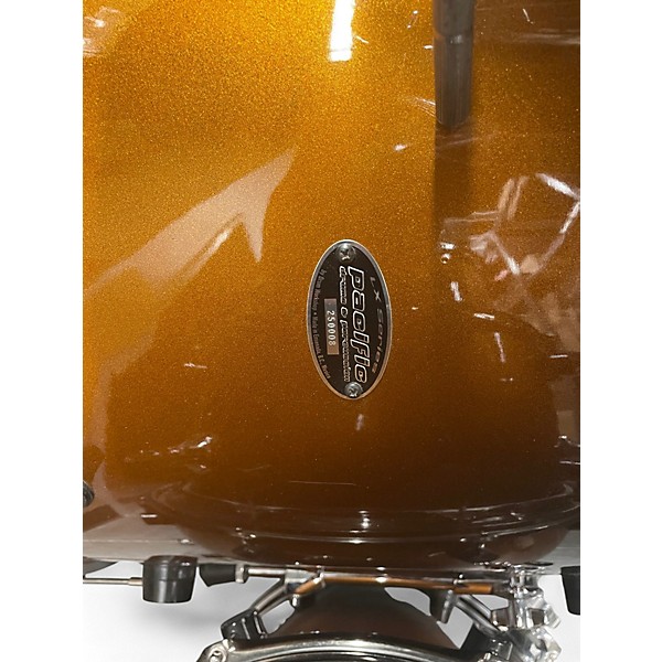 Used PDP by DW 6 Piece PACIFIC LX SERIES 2 Tone Sunburst Drum Kit
