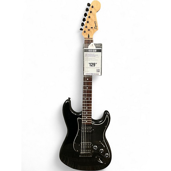 Used Squier Bullet Stratocaster Black Solid Body Electric Guitar