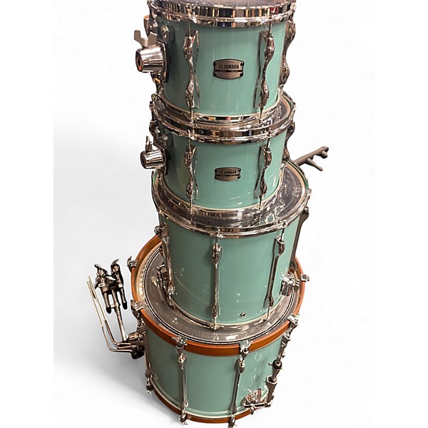Used Yamaha 4 Piece Recording Custom teal Drum Kit