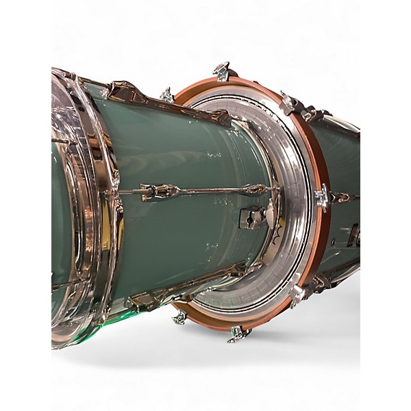 Used Yamaha 4 Piece Recording Custom teal Drum Kit