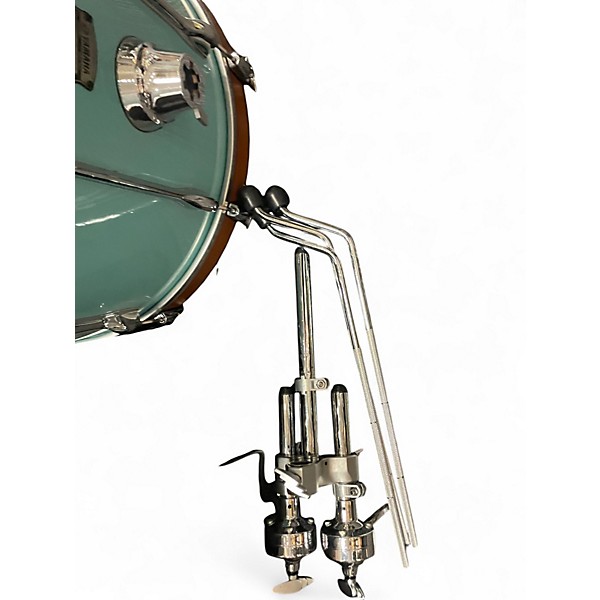 Used Yamaha 4 Piece Recording Custom teal Drum Kit