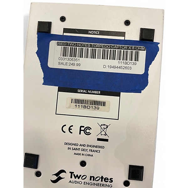 Used Two Notes Torpedo Captor X 8 Ohm Audio Converter