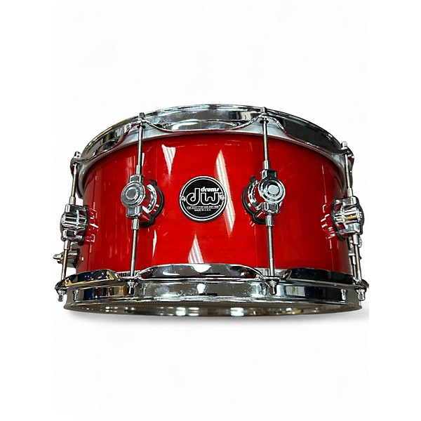Used DW 6.5X14 Performance Series Snare CHERRY RED Drum
