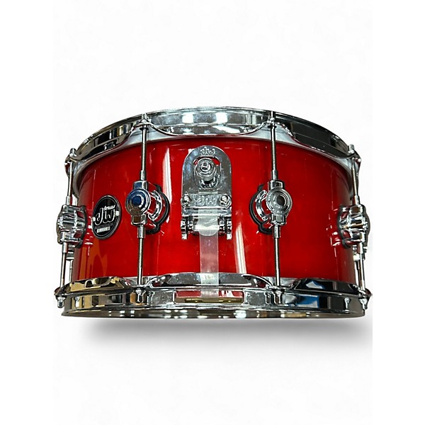 Used DW 6.5X14 Performance Series Snare CHERRY RED Drum