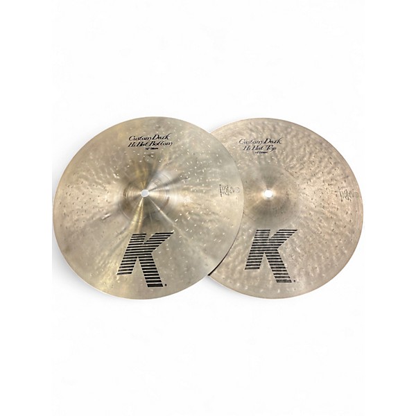 Used Zildjian 14in K Custom Dark Hi Hat Pair Cymbal