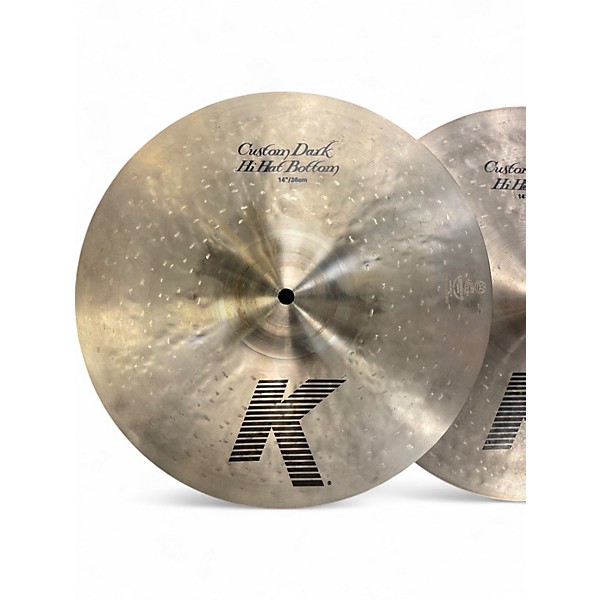 Used Zildjian 14in K Custom Dark Hi Hat Pair Cymbal