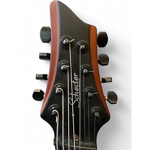 Used Schecter Guitar Research Rob scallon Signature C-8 Black Solid Body Electric Guitar