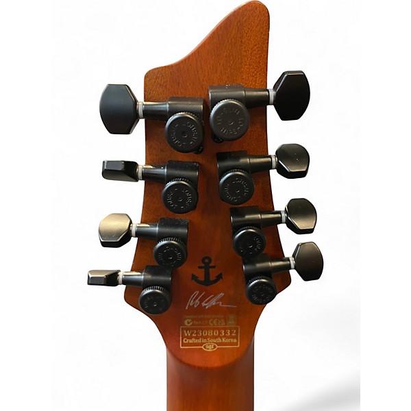 Used Schecter Guitar Research Rob scallon Signature C-8 Black Solid Body Electric Guitar