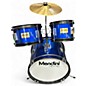 Used Cecilio 5 Piece MENDINI BLUE SPARKLE Drum Kit