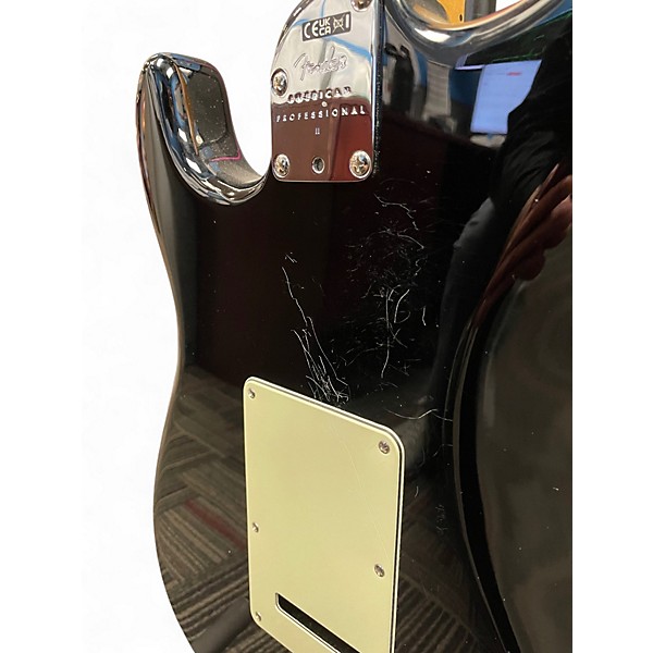 Used Fender American Professional II Stratocaster Black Solid Body Electric Guitar