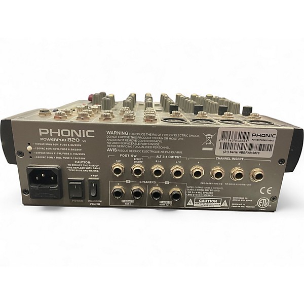 Used Phonic PowerPod 820 Powered Mixer