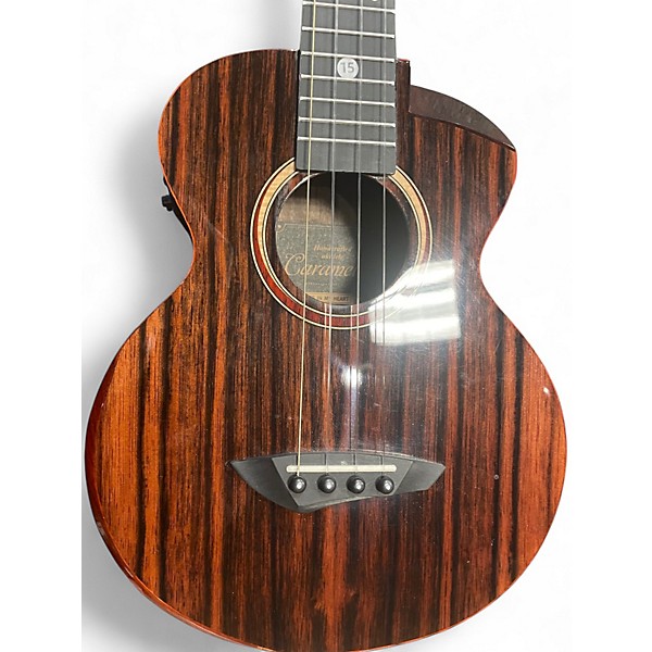 Used Caramel TEG91 BLACK EBONY TIGER EYE Ukulele