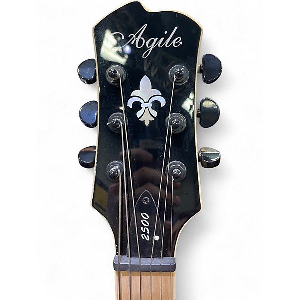 Used Agile 2500 fretless Natural Solid Body Electric Guitar