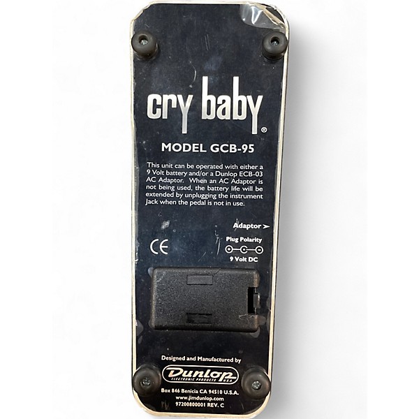 Used Dunlop GCB95 Original Crybaby Wah Effect Pedal