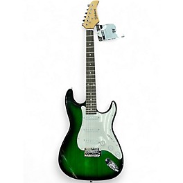 Used Ediors stratocaster green Solid Body Electric Guitar